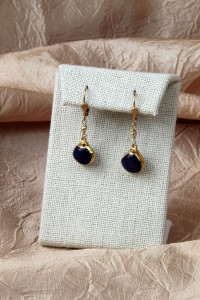 Blue chalcedony teardrop earrings