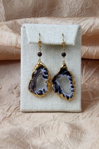 Geode gold earrings