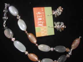 Moonstone necklace and earrings 